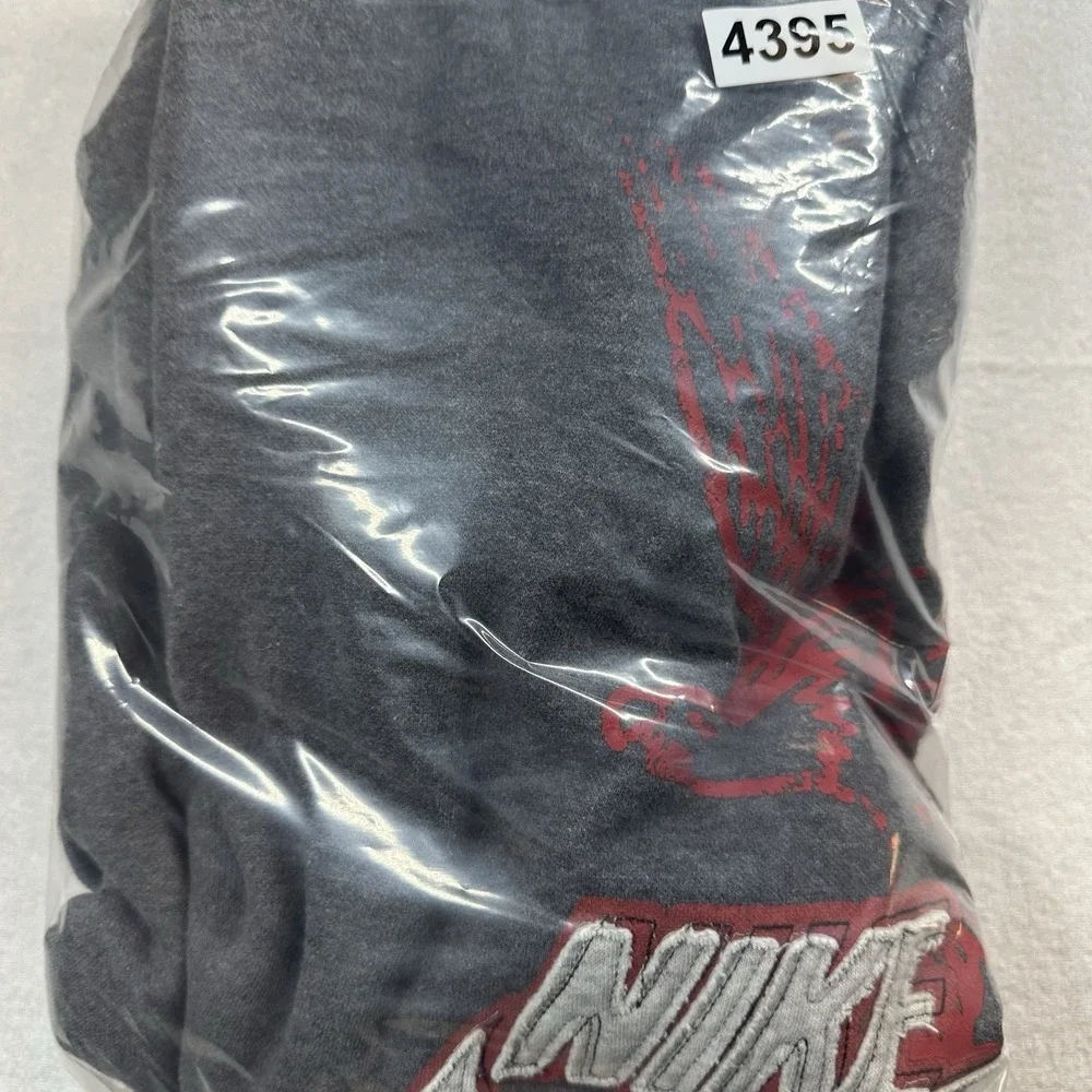 Vintage Nike Y2K Hoodie Mens XXL Red Sweatshirt Swoosh Spellout Silver Tag‎